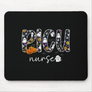 Cu Nurse Pumpkin Ghost Halloween Pediatric Icu Rn Mouse Pad