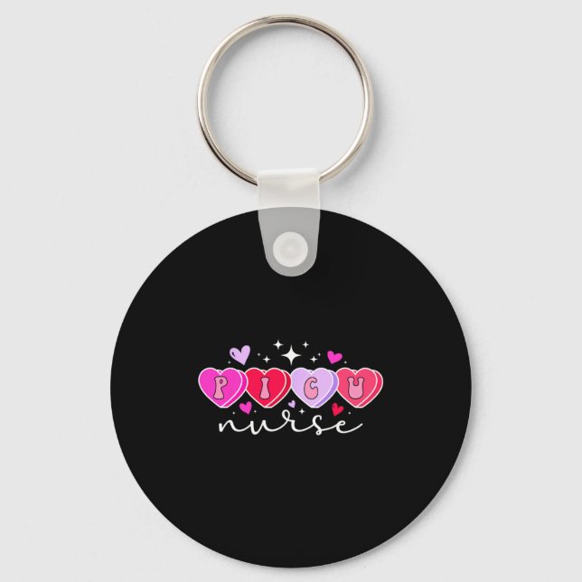 Cu Nurse Valentine Hearts Cu Nursing Valentine  Keychain (Front)