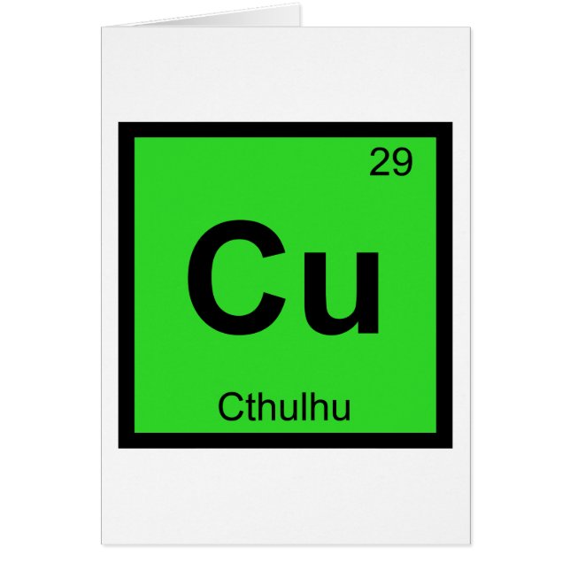 Cu - Symbole de la table périodique de la chimie d (Devant)