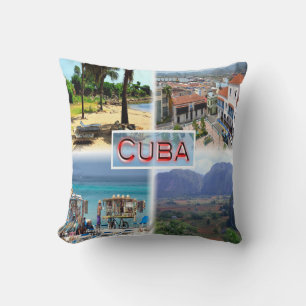 CU Varadero Beach - Santiago de Cuba - Vinales Throw Pillow