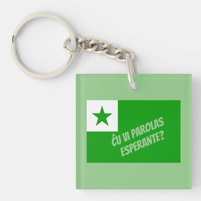 Ĉu vi parolas Esperante? Keychain (Front)