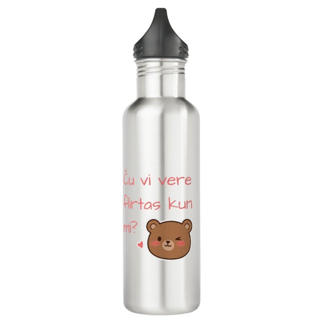 Ĉu vi vere flirtas kun mi? 710 ml water bottle (Left)