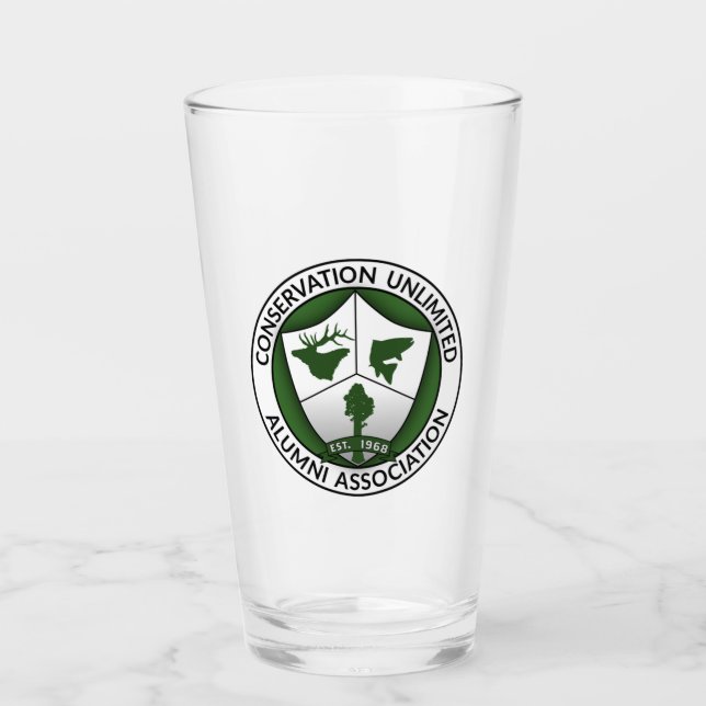 CUAA Logo on a Pint Glass (Front)