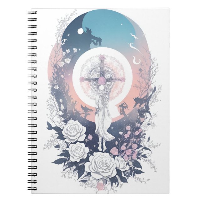 Cuaderno cross tattoo flower 35 notebook (Front)