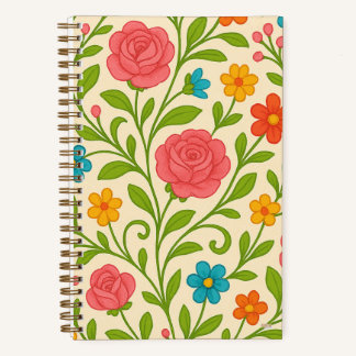 Cuaderno Cuadriculado Coquette Floral Grid Notebook