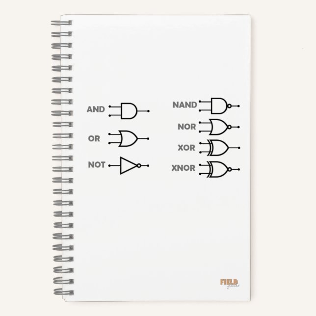 Cuaderno Logic Gates White Notebook (Front)