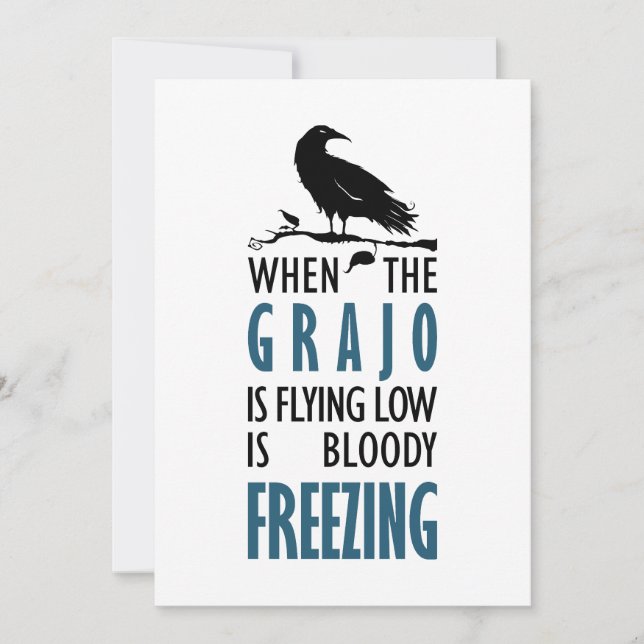 Cuando el grajo vuela bajo holiday card (Front)