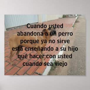 cuando usted abandona un perro poster