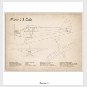 Cub Airplane - Airplane Blueprint Plans SD