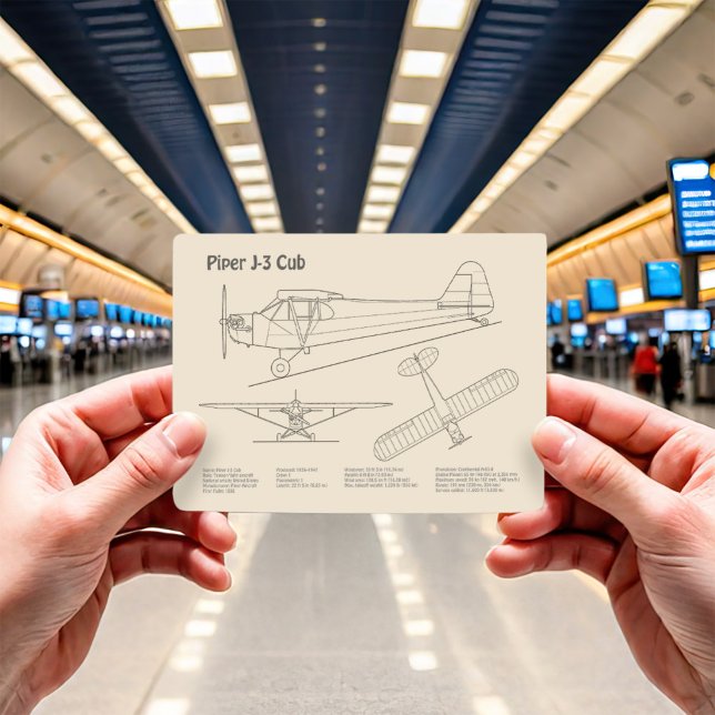 Cub Airplane - Airplane Blueprint Plans SD Postcard (Creator Uploaded)