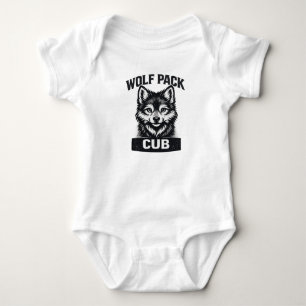 Cub baby wolf pack matching family tee onepiece