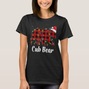 Cub Bear Buffalo Red Plaid Matching Family Christm T-Shirt