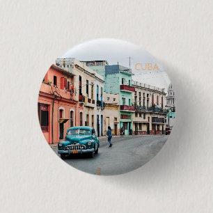 Cuba      1 inch round button