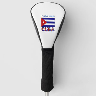 Cuba and Dark Blue Cuban Flag Blue Personalization Golf Head Cover
