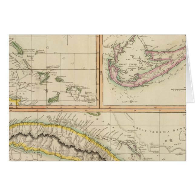 Cuba, Bahama I, Bermudas (Front Horizontal)