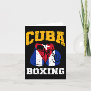 Cuba Boxing Gloves Cuban Flag Boxing Team Cuba Pri Card