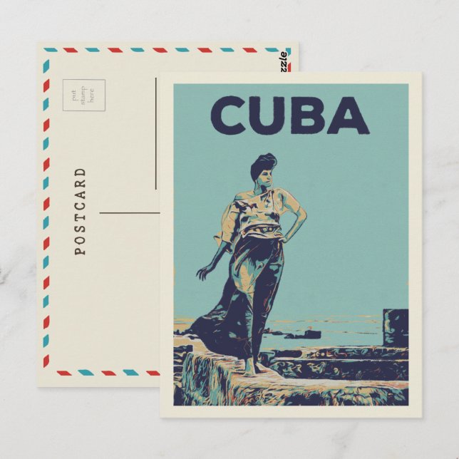 Cuba Caribbean proud woman of Havana Postcard (Front/Back)