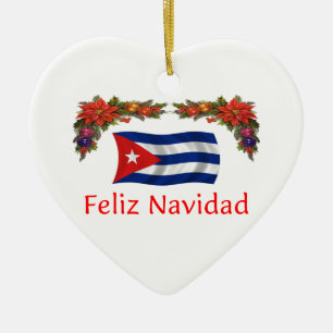 Cuba Christmas Ceramic Ornament