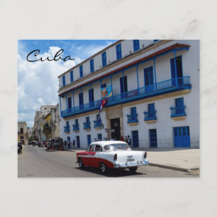 Cuba Classic Car Colourful Architecture Postcard