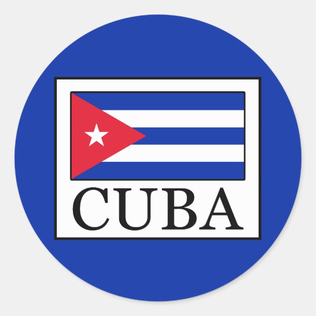 Cuba Classic Round Sticker (Front)