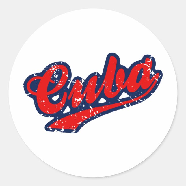 Cuba Classic Round Sticker (Front)