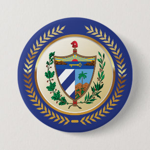 Cuba Coat of Arms 3 Inch Round Button