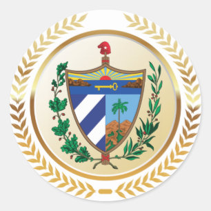 Cuba Coat of Arms Classic Round Sticker
