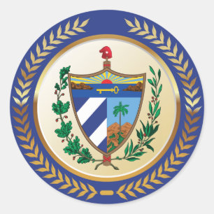 Cuba Coat of Arms Classic Round Sticker