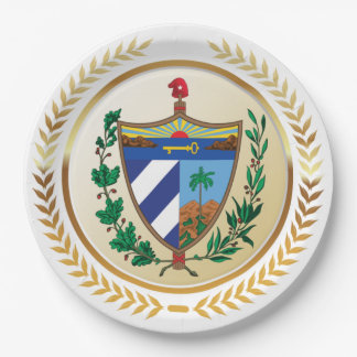 Cuba Coat of Arms Paper Plate