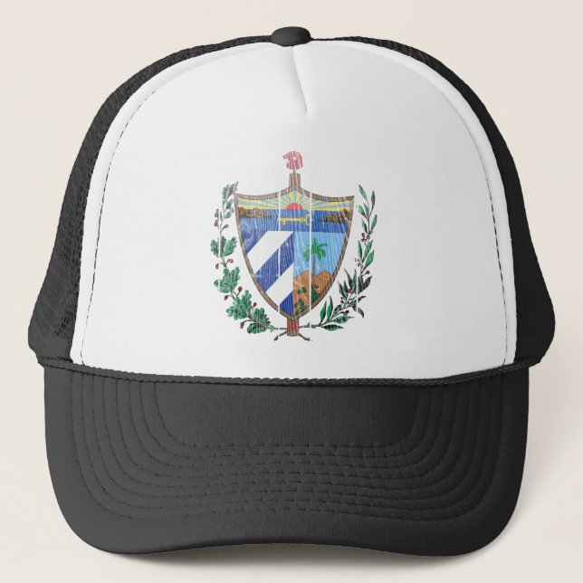 Cuba Coat Of Arms Trucker Hat (Front)