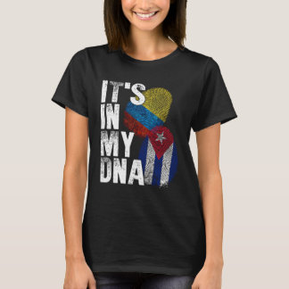 Cuba Colombia It s In My DNA Colombian Pride Cuban T-Shirt