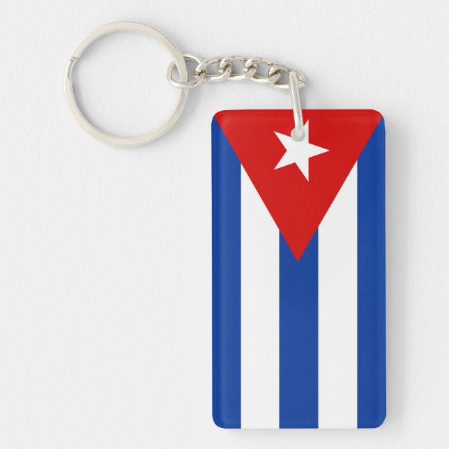 cuba country flag nation symbol keychain (Front)