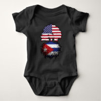 Cuba Cuban American USA Tree Roots Flag
