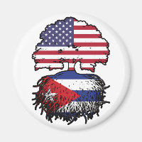 Cuba Cuban American USA Tree Roots Flag