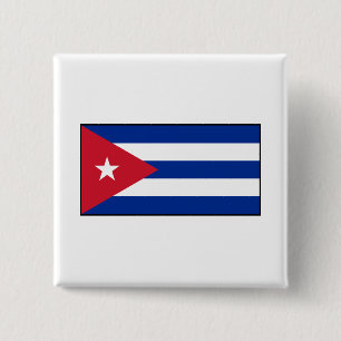 Cuba – Cuban Flag 2 Inch Square Button