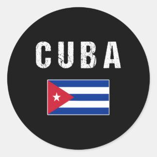 Cuba Cuban Flag For Classic Round Sticker