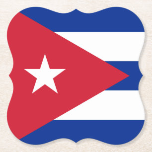 Cuba (Cuban) Flag Paper Coaster