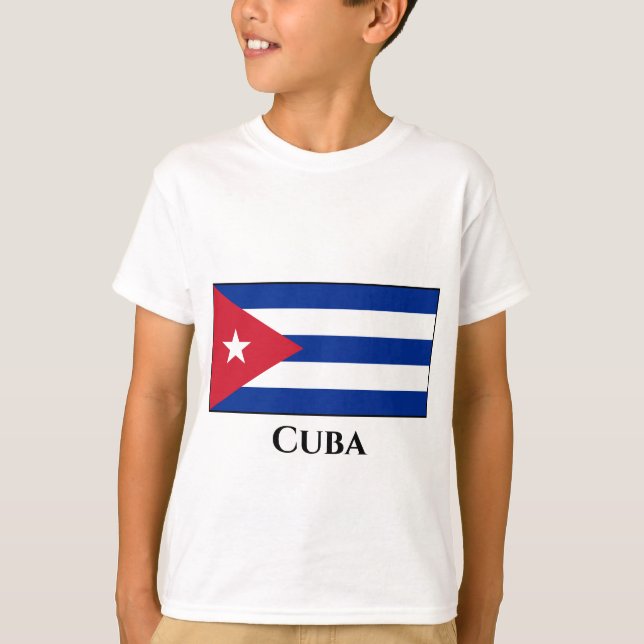 Cuba (Cuban) Flag T-Shirt (Front)