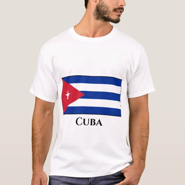 Cuba (Cuban) Flag T-Shirt (Front)