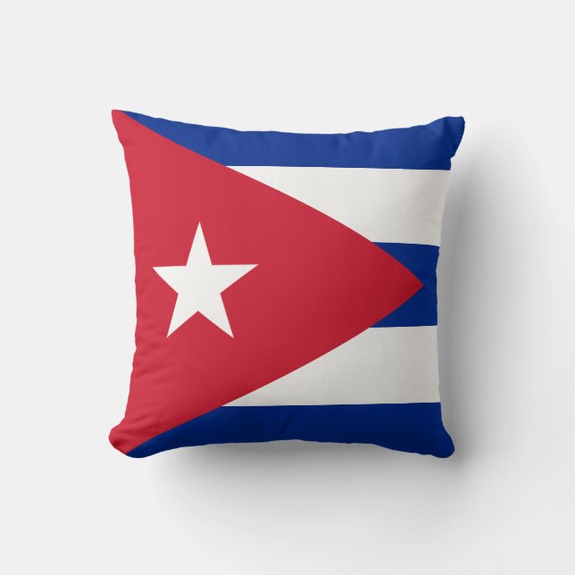 Cuba (Cuban) Flag Throw Pillow (Front)