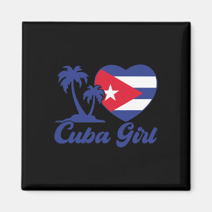 Cuba- Cuban Girl Flag Cubanita Hispanic Heritage K Magnet