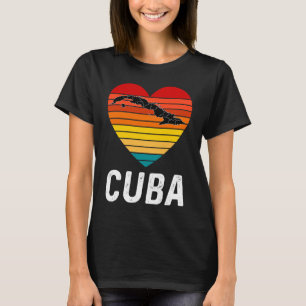 Cuba Cuban Pride DNA Map Flag Retro Vintage Cuban T-Shirt
