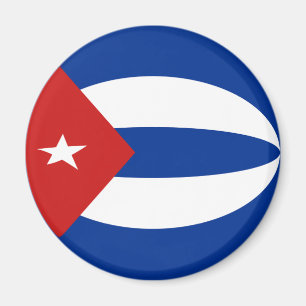 Cuba Fisheye Flag Magnet