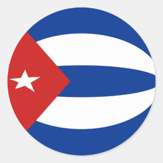 Cuba Fisheye Flag Sticker