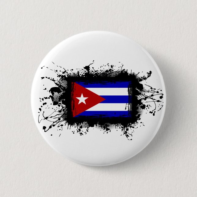 Cuba Flag 2 Inch Round Button (Front)