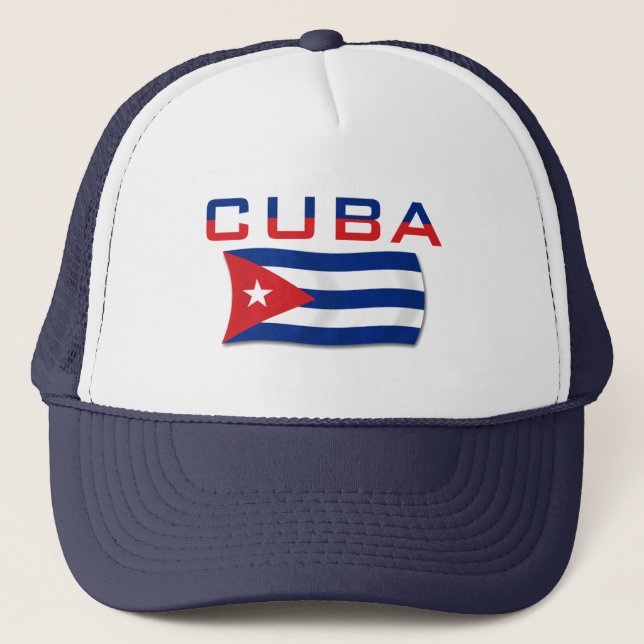 Cuba Flag 2 Trucker Hat (Front)