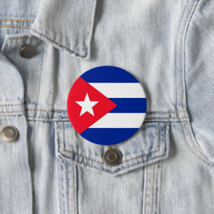 Cuba flag 3 inch round button