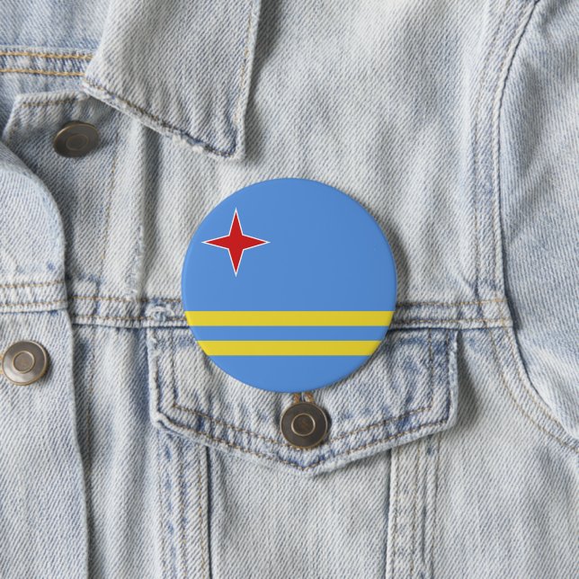 Cuba flag 3 inch round button (In Situ)
