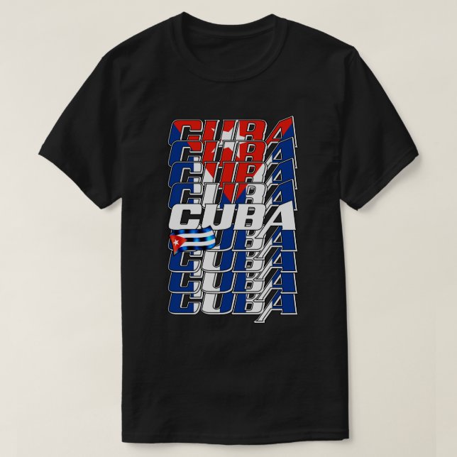 Cuba flag 3 T-Shirt (Design Front)