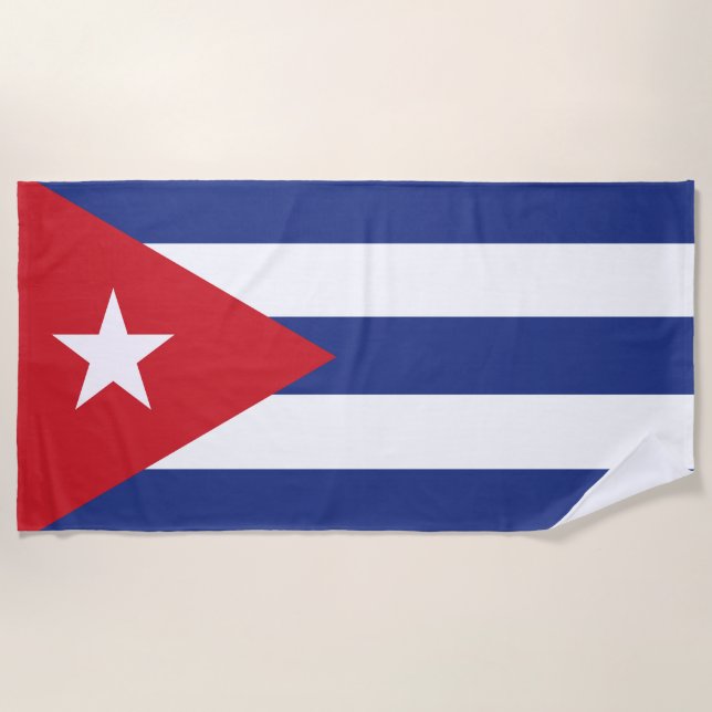 Cuba Flag Beach Towel (Front)